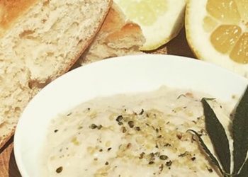 Baba Ganoush mit Hanfsamenöl und Hanfsamen