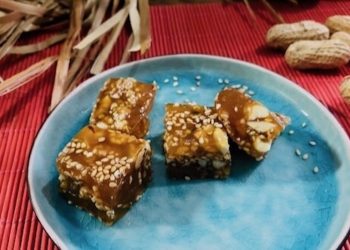 Asiatisches Teekonfekt mit Hanfsamen