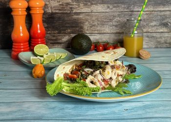 Ceviche und Linsensalat Taco