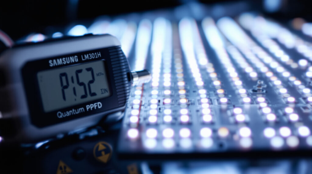 Quantum-Board-LED mit Lichtmessung in Mikromol pro Joule