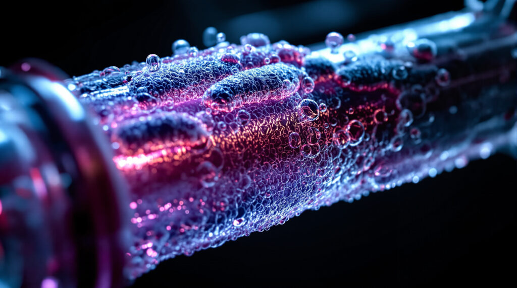 Close-up of a bacterial biofilm on medical surface