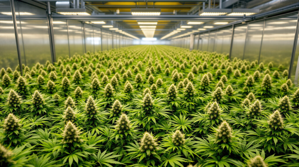 Controlled cannabis cultivation in certified production facility