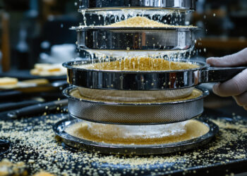 Bubble-Hash-Herstellung mit gestaffelten Sieben und Eiswasser