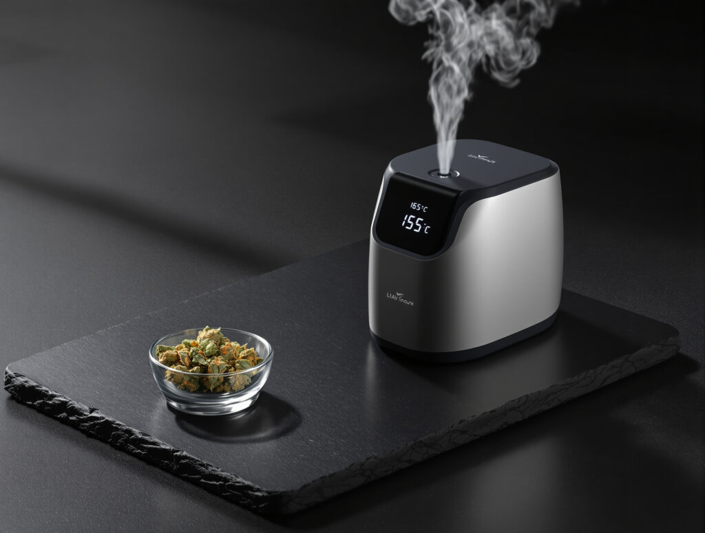 Temperaturgesteuerter Vaporizer mit Cannabis-Probe