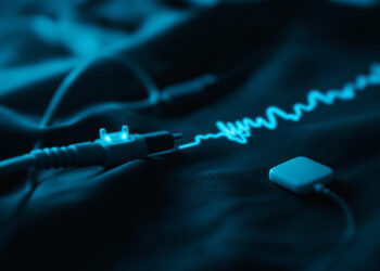 EEG-Elektroden zur Messung von Schlafphasen in einem Schlaflabor