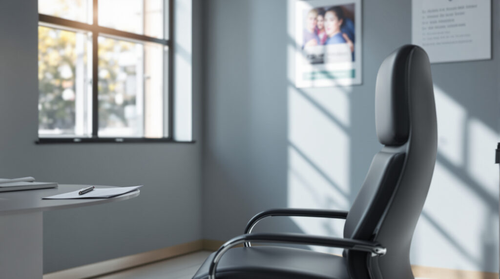 Beratungsraum einer psychiatrischen Klinik für Risikopatienten