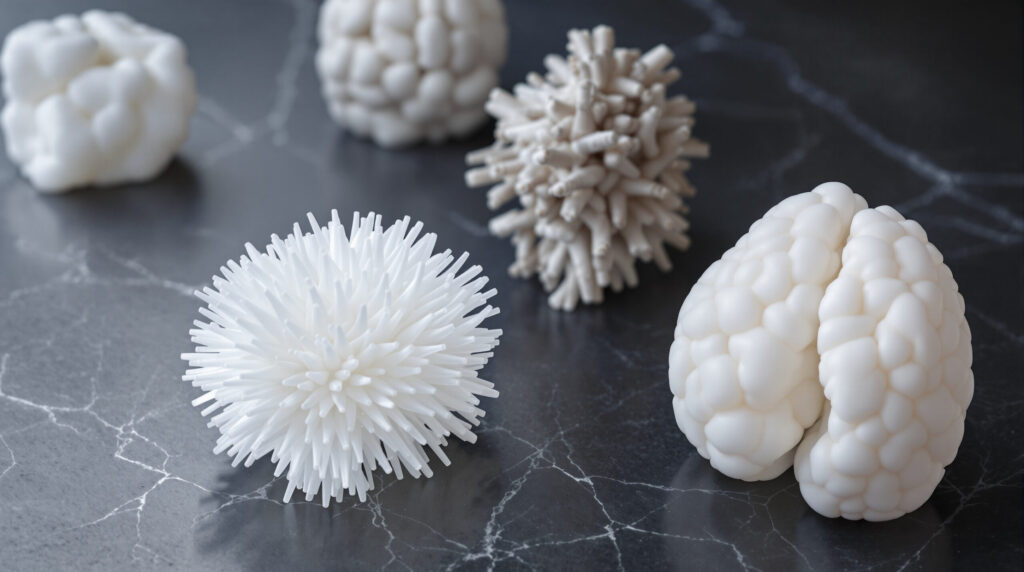 Medizinische 3D-Tumormodelle Glioblastom und Brustkrebs auf Labortisch