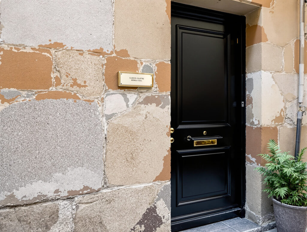 Unauffälliger Vereinseingang in Barcelonas Altstadt