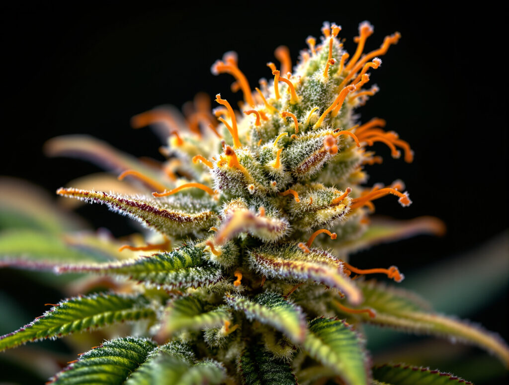 Nahaufnahme einer Durban-Poison-Blüte mit Trichomen