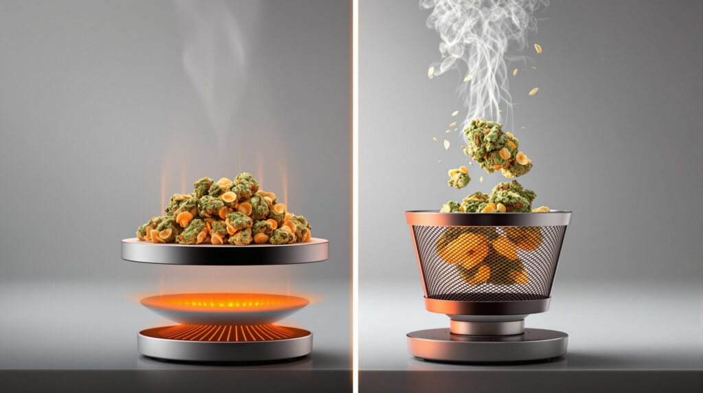 Vergleich Konduktion und Konvektion bei Vaporizer-Heizung