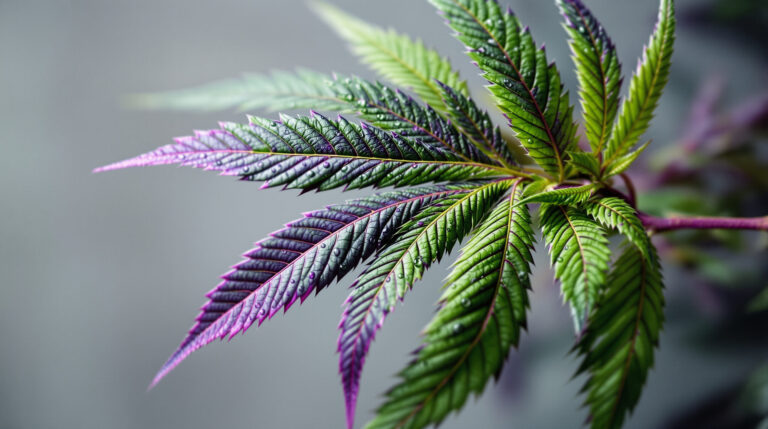 Lila Cannabisblätter: Anthocyane, Kältestress und wann die Färbung ein Warnsignal ist