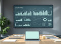Dashboard mit abstrakten Cannabis-Policy-Indikatoren in EU-Behördenumgebung