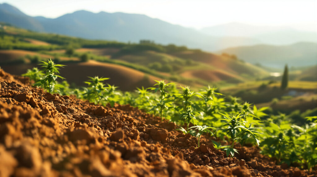 Europäische Anbaulandschaft für Nutzhanf mit charakteristischem Terroir