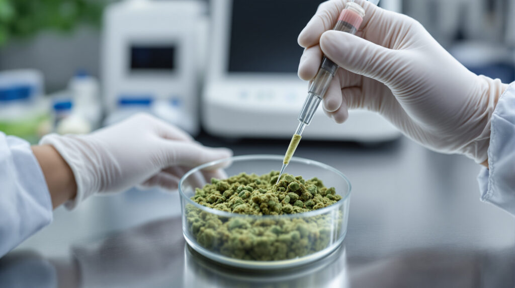 Laboranalyse des THC-Gehalts bei Nutzhanfproben