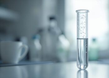 Speichelprobe in Reagenzglas für Cortisol-Messung