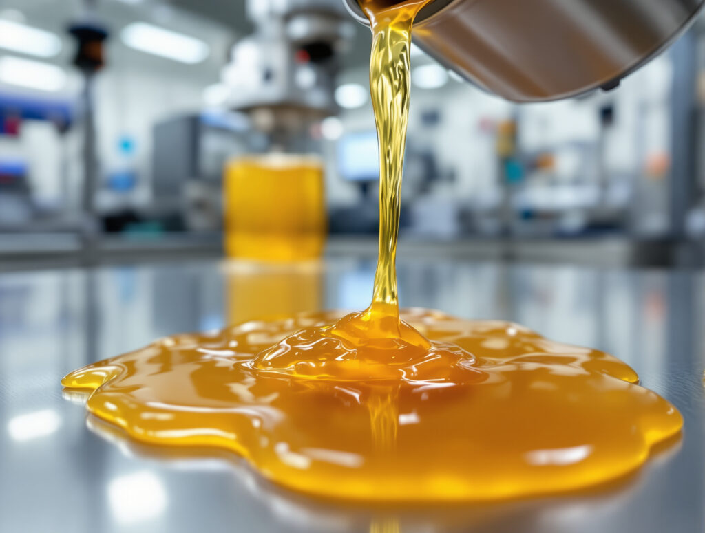 Vollspektrum-Cannabisextrakt aus CO2-Extraktion in Laborumgebung
