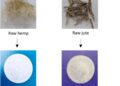 Rohfasern aus Hanf und Jute und daraus hergestellte runde Nanopapiere