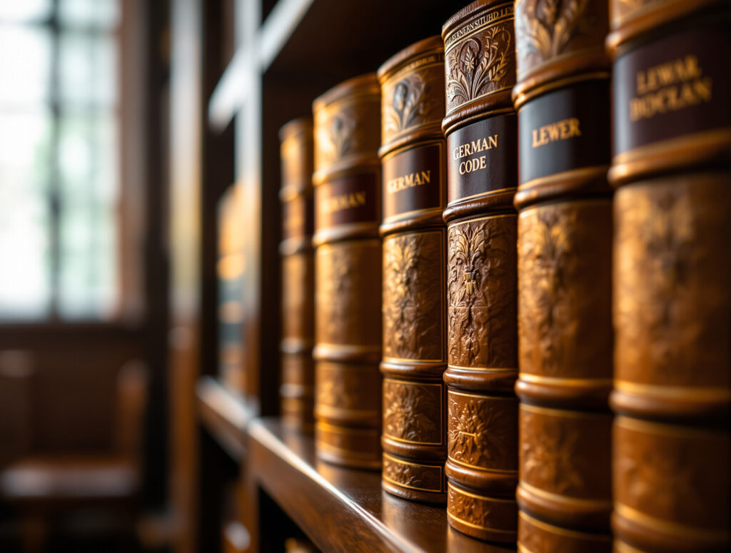 Juristische Gesetzessammlung in Gerichtsbibliothek