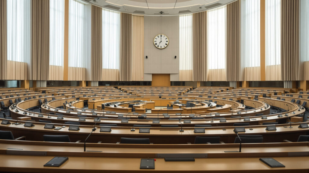 Leerer Ausschussraum im Deutschen Bundestag