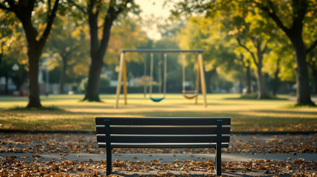 Leerer Spielplatz als Symbol für Verbotszonen