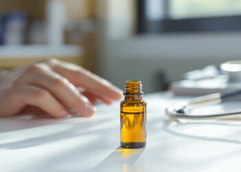 Medizinisches Cannabis-Öl in ärztlicher Umgebung