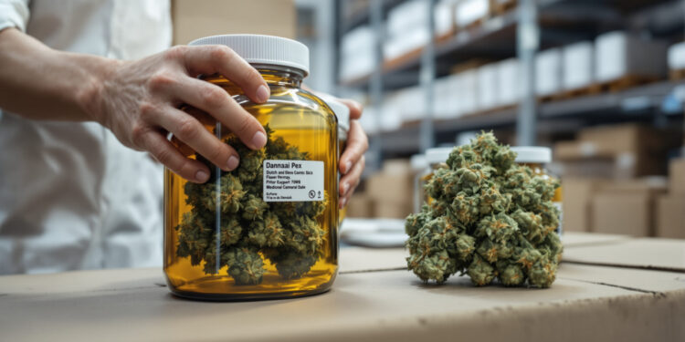 Pharmazeutische Logistik für Medizinalcannabis im Lager