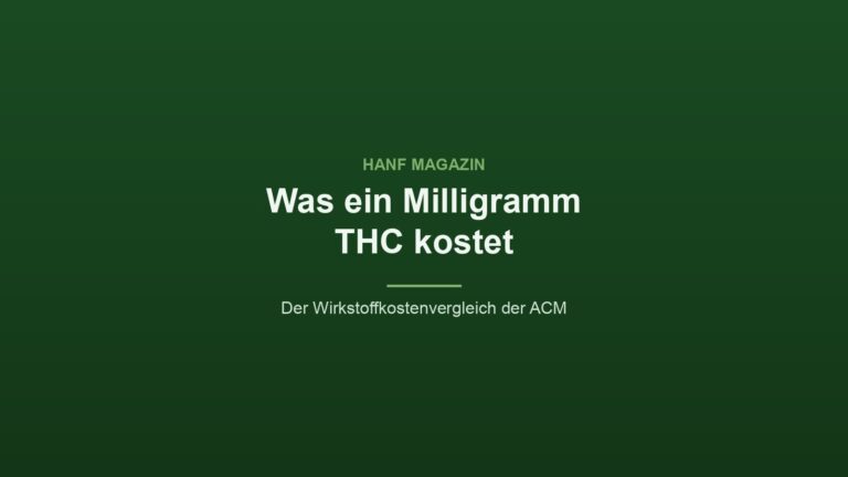 Was ein Milligramm THC kostet: Von zwölf Cent bis 1,40 Euro