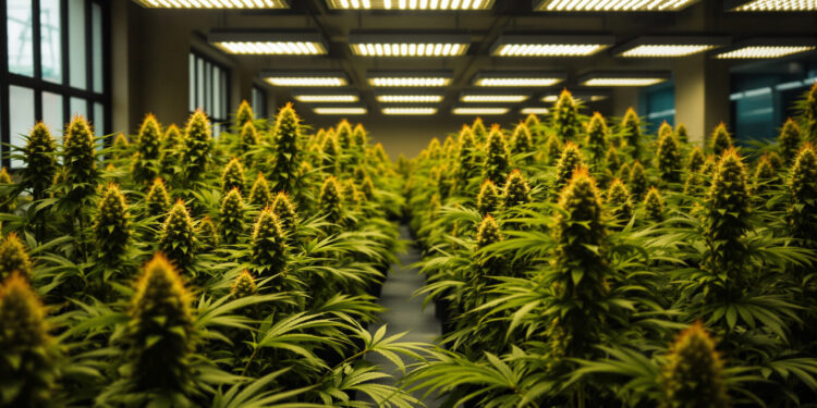 Indoor-Anbau eines Cannabis Social Clubs in urbaner Umgebung