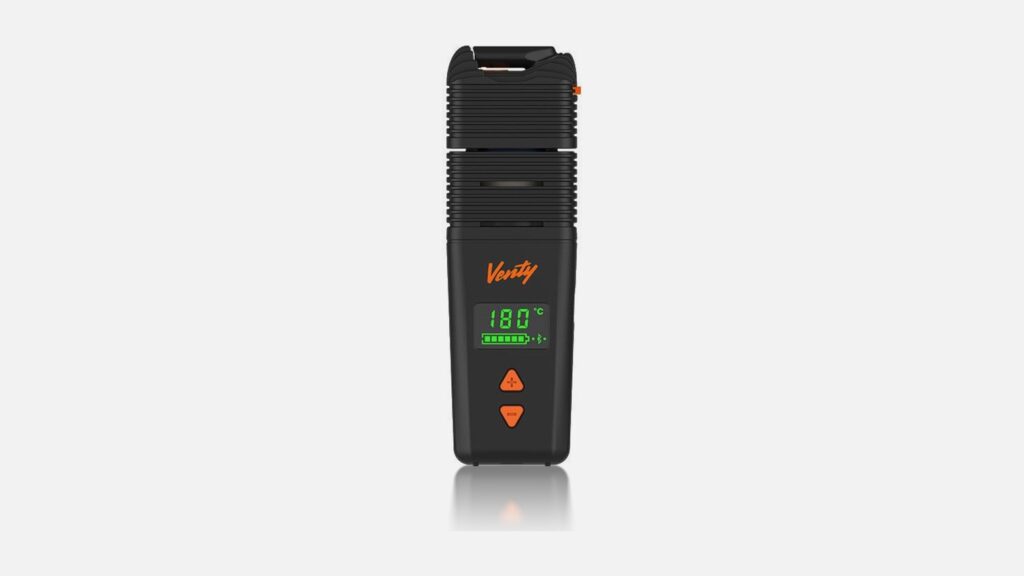 Der Vaporizer Storz und Bickel Venty mit Display vor hellem Hintergrund